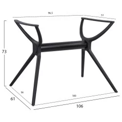 ΒΑΣΗ ΠΟΛΥΠΡΟΠΥΛΕΝΙΟΥ ΜΑΥΡΗ HM463.01 ΓΙΑ ΕΠΙΦΑΝΕΙΑ 120Χ80