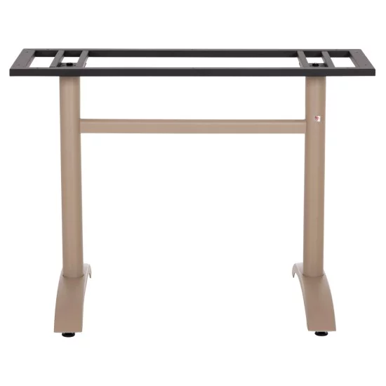 ΒΑΣΗ ΤΡΑΠΕΖΙΟΥ ΑΛΟΥΜΙΝΙΟΥ ΔΙΣΤΗΛΗ HM461.25 CAPPUCINO ΜΕ ΡΕΓΟΥΛΑΤΟΡΟΥΣ 100Χ60Χ73Υεκ.