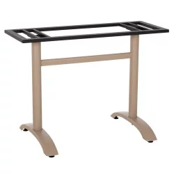 ΒΑΣΗ ΤΡΑΠΕΖΙΟΥ ΑΛΟΥΜΙΝΙΟΥ ΔΙΣΤΗΛΗ HM461.25 CAPPUCINO ΜΕ ΡΕΓΟΥΛΑΤΟΡΟΥΣ 100Χ60Χ73Υεκ.