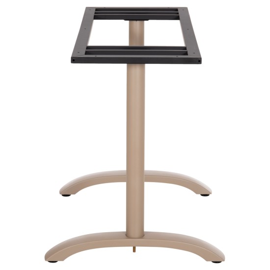 ΒΑΣΗ ΤΡΑΠΕΖΙΟΥ ΑΛΟΥΜΙΝΙΟΥ ΔΙΣΤΗΛΗ HM461.25 CAPPUCINO ΜΕ ΡΕΓΟΥΛΑΤΟΡΟΥΣ 100Χ60Χ73Υεκ.