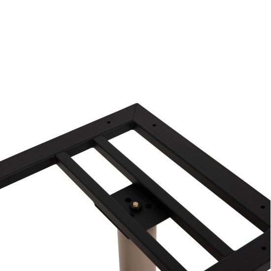 ΒΑΣΗ ΤΡΑΠΕΖΙΟΥ ΑΛΟΥΜΙΝΙΟΥ ΔΙΣΤΗΛΗ HM461.25 CAPPUCINO ΜΕ ΡΕΓΟΥΛΑΤΟΡΟΥΣ 100Χ60Χ73Υεκ.