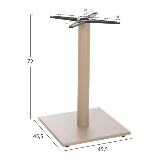 ΒΑΣΗ ΤΡΑΠΕΖΙΟΥ ΑΛΟΥΜΙΝΙΟΥ HM475.25 ΚΑΠΟΥΤΣΙΝΟ 46x46x72Υεκ. ΣΤΑΥΡΟΣ 46Χ46εκ