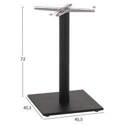 ΒΑΣΗ ΤΡΑΠΕΖΙΟΥ ΑΛΟΥΜΙΝΙΟΥ ΓΚΡΙ HM475.20 ΣΤΑΥΡΟΣ 46Χ46εκ 46Χ46Χ72Υεκ.