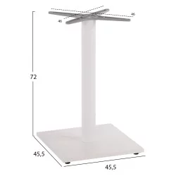 ΒΑΣΗ ΤΡΑΠΕΖΙΟΥ ΑΛΟΥΜΙΝΙΟΥ ΛΕΥΚΟ ΜΑΤ HM475.02 ΣΤΑΥΡΟΣ 46Χ46εκ 46Χ46Χ72Υεκ.