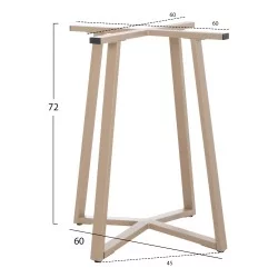 ΒΑΣΗ ΤΡΑΠΕΖΙΟΥ ΧΙΑΣΤΙ HM470.25 ΜΕΤΑΛΛΙΚΗ ΣΕ ΚΑΠΟΥΤΣΙΝΟ 60x60x72Yεκ.