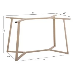 ΒΑΣΗ ΤΡΑΠΕΖΙΟΥ HM471.25 ΜΕΤΑΛΛΙΚΗ ΣΕ ΚΑΠΟΥΤΣΙΝΟ 111x60x71Υεκ.