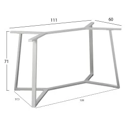 ΒΑΣΗ ΤΡΑΠΕΖΙΟΥ ΛΕΥΚΗ ΜΕΤΑΛΛΙΚΗ HM471.02 111X60X71Υ εκ.