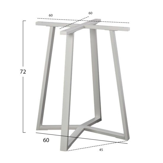 ΒΑΣΗ ΤΡΑΠΕΖΙΟΥ ΛΕΥΚΗ ΜΕΤΑΛΛΙΚΗ HM470.02 60x60x72 εκ.