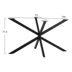 ΒΑΣΗ ΤΡΑΠΕΖΙΟΥ ΜΑΥΡΗ ΜΕΤΑΛΛΙΚΗ ΔΙΠΛΗ ΧΙΑΣΤΙ HM5917 110x63x72Υεκ.