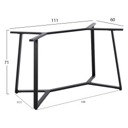 ΒΑΣΗ ΤΡΑΠΕΖΙΟΥ ΜΑΥΡΗ ΜΕΤΑΛΛΙΚΗ HM471.01 111Χ60Χ71Y εκ.