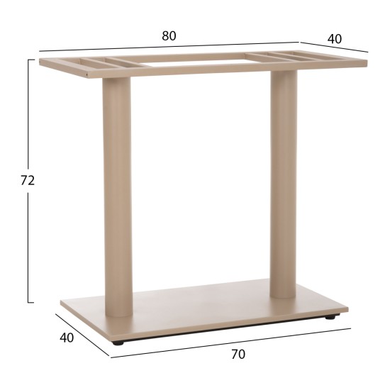 ΒΑΣΗ ΤΡΑΠΕΖΙΟΥ ΜΕΤΑΛΛΙΚΗ ΔΙΠΛΗ HM435.25 ΚΑΠΟΥΤΣΙΝΟ ΜΑΤ ΜΕ ΡΕΓΟΥΛΑΤΟΡΟΥΣ 80Χ40Χ72Υεκ. ΒΑΣΗ ΤΡΑΠΕΖΙΟΥ ΜΕΤΑΛΛΙΚΗ ΔΙΠΛΗ HM435.25 ΚΑΠΟΥΤΣΙΝΟ ΜΑΤ ΜΕ ΡΕΓΟΥΛΑΤΟΡΟΥΣ 80Χ40Χ72Υεκ.