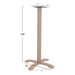 ΒΑΣΗ ΤΡΑΠΕΖΙΟΥ ΜΠΑΡ ΑΠΟ ΜΕΤΑΛΛΟ/ΜΑΝΤΕΜΙ HM417.25 ΚΑΠΟΥΤΣΙΝΟ 62x62x108Υεκ. ΒΑΣΗ ΤΡΑΠΕΖΙΟΥ ΜΠΑΡ ΑΠΟ ΜΕΤΑΛΛΟ/ΜΑΝΤΕΜΙ HM417.25 ΚΑΠΟΥΤΣΙΝΟ 62x62x108Υεκ.