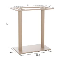 ΒΑΣΗ ΤΡΑΠΕΖΙΟΥ ΜΠΑΡ ΔΙΣΤΗΛΗ ΜΕΣ.ΥΨΟΥΣ HM478.25 ΜΕΤΑΛΛΟ ΚΑΠΟΥΤΣΙΝΟ ΜΑΤ 80x40x90Υεκ