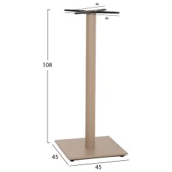 ΒΑΣΗ ΤΡΑΠΕΖΙΟΥ ΜΠΑΡ HM439.25 ΜΕΤΑΛΛΙΚΗ ΚΑΠΟΥΤΣΙΝΟ ΜΑΤ-ΡΕΓΟΥΛΑΤΟΡΟΙ 46x46x108Yεκ.