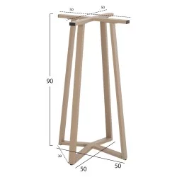 ΒΑΣΗ ΤΡΑΠΕΖΙΟΥ ΜΠΑΡ ΜΕΣΑΙΟΥ ΥΨΟΥΣ HM477.25 ΜΕΤΑΛΛΟ ΚΑΠΟΥΤΣΙΝΟ 50x50x90Υεκ.