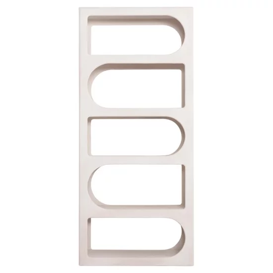 ΒΙΒΛΙΟΘΗΚΗ ΣΕΙΡΑ SANTORINI HM18062 MDF ΣΕ ΥΠΟΛΕΥΚΟ ΧΡΩΜΑ 80x38x180Yεκ.