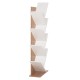 ΒΙΒΛΙΟΘΗΚΗ LIANA HM9028.14 ΜΕΛΑΜΙΝΗ SONAMA/ΛΕΥΚΟ 46x22x128,5Yεκ.