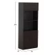 ΒΙΒΛΙΟΘΗΚΗ ΓΡΑΦΕΙΟΥ ΕΠΑΓΓΕΛΜΑΤΙΚΗ ROSEWOOD HM2091L 120Χ40Χ200Υ εκ.