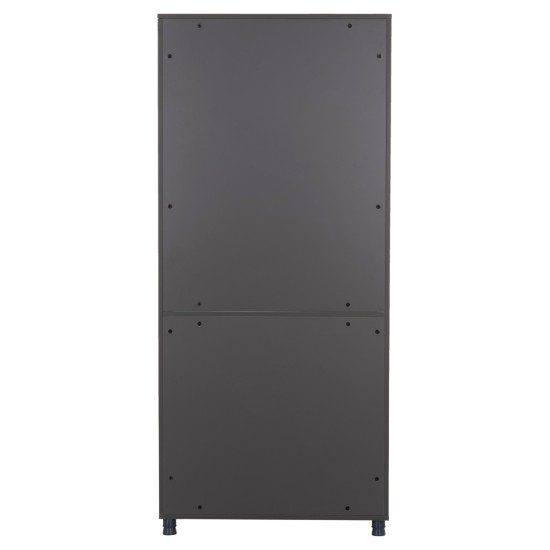 ΒΙΒΛΙΟΘΗΚΗ ΓΡΑΦΕΙΟΥ MAVIX HM2160 ΜΕΛΑΜΙΝΗ ΓΚΡΙ-ΚΑΡΥΔΙ 80Χ40Χ180Υεκ.