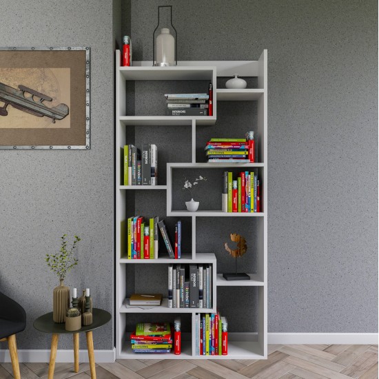 ΒΙΒΛΙΟΘΗΚΗ GRETEL ΛΕΥΚΗ 90x22x182 εκ. HM8865.01 ΒΙΒΛΙΟΘΗΚΗ GRETEL ΛΕΥΚΗ 90x22x182 εκ. HM8865.01