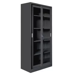 ΒΙΒΛΙΟΘΗΚΗ ΜΕ ΣΥΡΟΜΕΝΕΣ ΠΟΡΤΕΣ SIDER HM6632.02 ΜΕΤΑΛΛΙΚΗ ΛΕΥΚΗ 90x40x185Υεκ