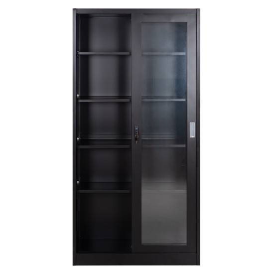ΒΙΒΛΙΟΘΗΚΗ ΜΕ ΣΥΡΟΜΕΝΕΣ ΠΟΡΤΕΣ SIDER HM6632.02 ΜΕΤΑΛΛΙΚΗ ΛΕΥΚΗ 90x40x185Υεκ
