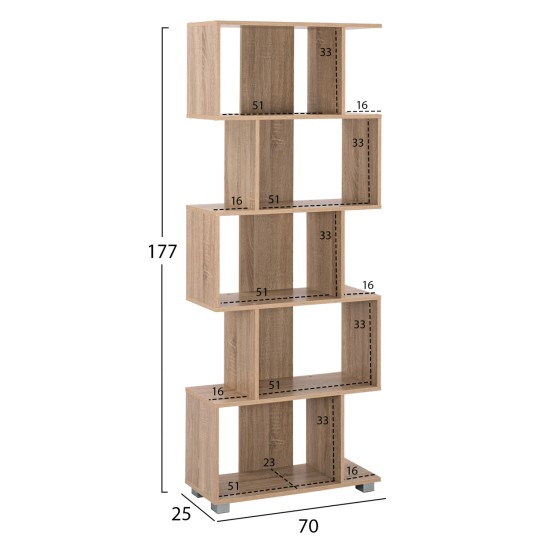 ΒΙΒΛΙΟΘΗΚΗ ΜΕΛΑΜΙΝΗΣ EZIR HM2385.02 SONAMA 70x25x177Υ εκ. ΒΙΒΛΙΟΘΗΚΗ ΜΕΛΑΜΙΝΗΣ EZIR HM2385.02 SONAMA 70x25x177Υ εκ.
