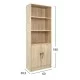 ΒΙΒΛΙΟΘΗΚΗ ΜΕΛΑΜΙΝΗΣ ENSLEY HM2027.03 SONAMA ΜΕ ΧΕΡΟΥΛΙ 60x30x180εκ