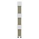 ΒΙΒΛΙΟΘΗΚΗ ΜΕΛΑΜΙΝΗΣ OWLOLIVE GREY ΛΕΥΚΟ 60x19,5x165Yεκ.HM8923.11