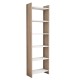 ΒΙΒΛΙΟΘΗΚΗ CLASSIKER HM9226.12 ΜΕΛΑΜΙΝΗΣ SONΟMA-ΛΕΥΚΟ 48,5x22x160Υεκ.