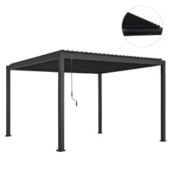 ΒΙΟΚΛΙΜΑΤΙΚΗ ΠΕΡΓΚΟΛΑ ΑΛΟΥΜΙΝΙΟΥ DOMECIL HM6612.01 ΜΕ ΜΕΤΑΛ. ΠΕΡΣΙΔΕΣ--300x400x240Υ