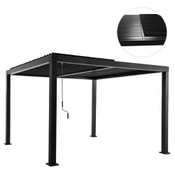 ΒΙΟΚΛΙΜΑΤΙΚΗ ΠΕΡΓΚΟΛΑ ΑΛΟΥΜΙΝΙΟΥ PREMIUM FRANIO HM6610.01 ΜΑΥΡΟ 300x400x240Υ