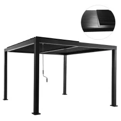 ΒΙΟΚΛΙΜΑΤΙΚΗ ΠΕΡΓΚΟΛΑ ΑΛΟΥΜΙΝΙΟΥ PREMIUM FRANIO HM6610.01 ΜΑΥΡΟ 300x400x240Υ