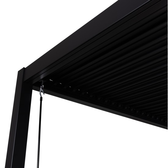 ΒΙΟΚΛΙΜΑΤΙΚΗ ΠΕΡΓΚΟΛΑ ΑΛΟΥΜΙΝΙΟΥ PREMIUM FRANIO HM6609.01 ΜΑΥΡΟ 300x300x240Υ