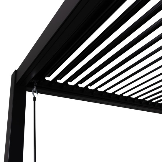 ΒΙΟΚΛΙΜΑΤΙΚΗ ΠΕΡΓΚΟΛΑ ΑΛΟΥΜΙΝΙΟΥ PREMIUM FRANIO HM6609.01 ΜΑΥΡΟ 300x300x240Υ
