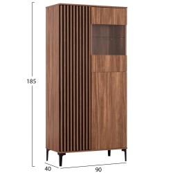 ΒΙΤΡΙΝΑ ΣΕΙΡΑ HARRY HM18011.01 ΜΕΛΑΜΙΝΗ ΦΥΣΙΚΟ ΞΥΛΟΥ-ΜΑΥΡΟ 90x40x185Υεκ. ΒΙΤΡΙΝΑ ΣΕΙΡΑ HARRY HM18011.01 ΜΕΛΑΜΙΝΗ ΦΥΣΙΚΟ ΞΥΛΟΥ-ΜΑΥΡΟ 90x40x185Υεκ.