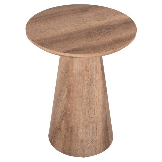 ΒΟΗΘΗΤΙΚΟ ΤΡΑΠΕΖΑΚΙ KARAN HM18029 MDF ΣΕ ΦΥΣΙΚΟ ΧΡΩΜΑ ΞΥΛΟΥ Φ45x56,5Υεκ