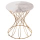 ΒΟΗΘΗΤΙΚΟ ΤΡΑΠΕΖΑΚΙ RUDY HM18037.01 ΚΕΡΑΜΙΚΟ TOP ΛΕΥΚΟ-ΜΕΤΑΛΛΟ ΧΡΥΣΟ Φ45x48,5Υεκ.