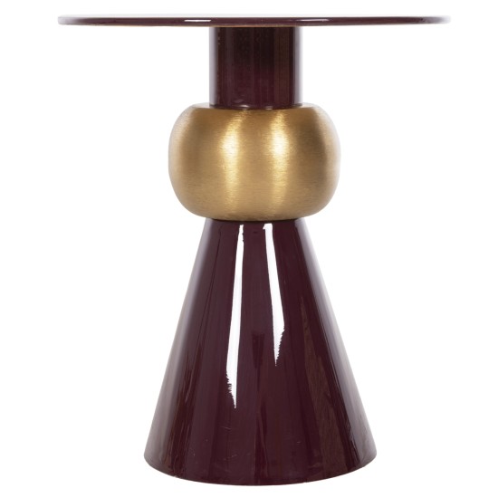 ΒΟΗΘΗΤΙΚΟ ΤΡΑΠΕΖΑΚΙ PATNA HM4234.06 ΜΕΤΑΛΛΟ ΣΕ ΜΠΟΡΝΤΟ-ΧΡΥΣΟ Φ46x51,5Υεκ.