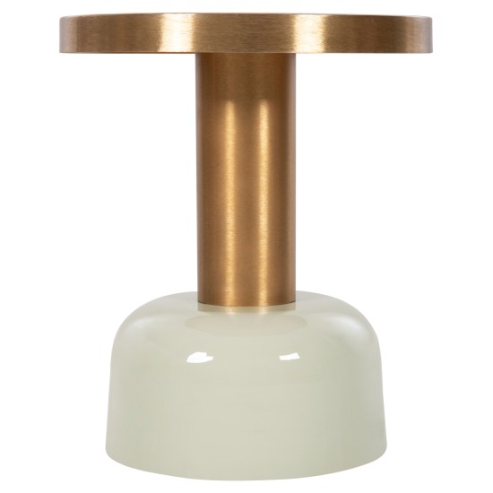 ΒΟΗΘΗΤΙΚΟ ΤΡΑΠΕΖΑΚΙ ERODE HM4243.07 ΜΕΤΑΛΛΟ ΣΕ ΑΝΟΙΧΤΟ ΠΡΑΣΙΝΟ-ΧΡΥΣΟ Φ40,5x48Υ εκ.