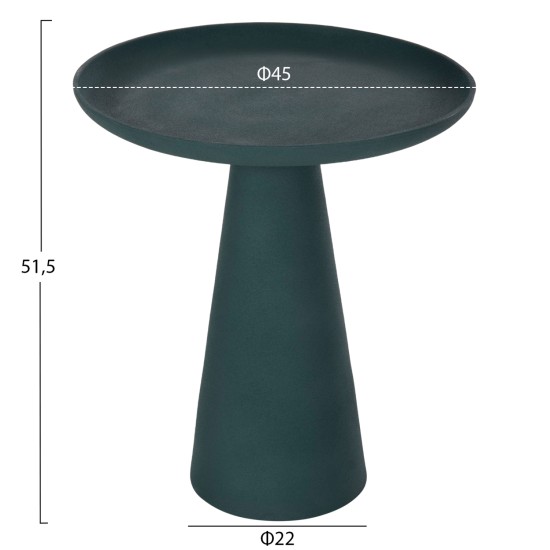 ΒΟΗΘΗΤΙΚΟ ΤΡΑΠΕΖΑΚΙ DELCON HM4246.03 ΜΕΤΑΛΛΟ ΣΕ ΠΡΑΣΙΝΟ Φ45x51,5Υεκ.