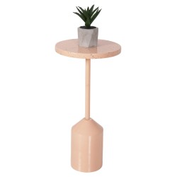 ΒΟΗΘΗΤΙΚΟ ΤΡΑΠΕΖΑΚΙ BOMBAY HM4251.08 ΜΕΤΑΛΛΟ ΣΕ ΣΟΜΟΝ ΜΕ ΠΟΥΑ ΕΠΙΦΑΝΕΙΑ Φ25,5x51Υεκ