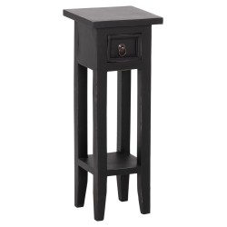 ΒΟΗΘΗΤΙΚΟ ΤΡΑΠΕΖΑΚΙ RAMU HM9484.02 ΑΠΟ ΜΑΟΝΙ ΞΥΛΟ ΜΑΥΡΟ ΜΕ ΣΥΡΤΑΡΑΚΙ 25x25x66,5Υεκ