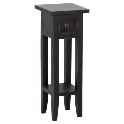 ΒΟΗΘΗΤΙΚΟ ΤΡΑΠΕΖΑΚΙ RAMU HM9484.02 ΑΠΟ ΜΑΟΝΙ ΞΥΛΟ ΜΑΥΡΟ ΜΕ ΣΥΡΤΑΡΑΚΙ 25x25x66,5Υεκ