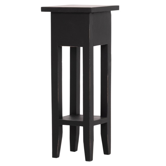 ΒΟΗΘΗΤΙΚΟ ΤΡΑΠΕΖΑΚΙ RAMU HM9484.02 ΑΠΟ ΜΑΟΝΙ ΞΥΛΟ ΜΑΥΡΟ ΜΕ ΣΥΡΤΑΡΑΚΙ 25x25x66,5Υεκ