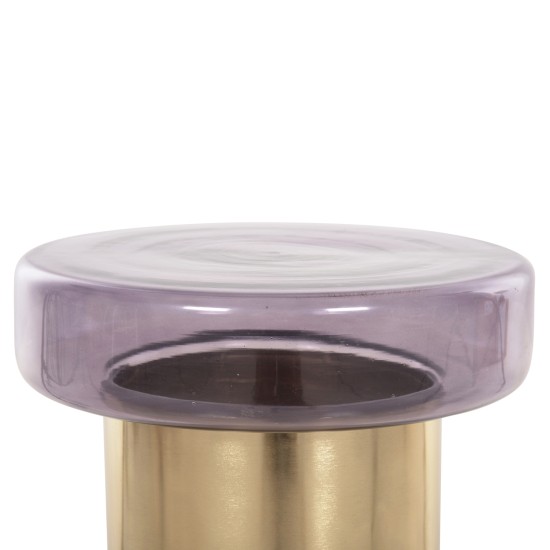 ΒΟΗΘΗΤΙΚΟ ΤΡΑΠΕΖΑΚΙ CARMO HM9728 ΜΩΒ ΓΥΑΛΙ-ΧΡΥΣΟ ΜΕΤΑΛΛΟ Φ39Χ54Υεκ