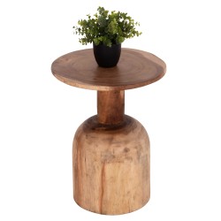 ΒΟΗΘΗΤΙΚΟ ΤΡΑΠΕΖΑΚΙ PUMBE HM9891.11 ΞΥΛΟ SUAR ΣΕ ΦΥΣΙΚΟ ΧΡΩΜΑ Φ40x50Υεκ