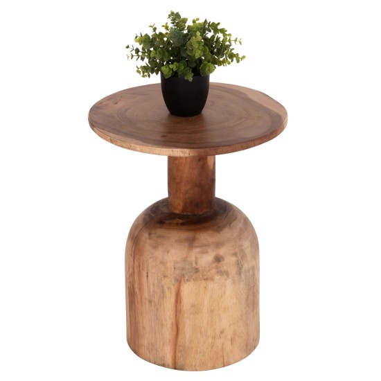 ΒΟΗΘΗΤΙΚΟ ΤΡΑΠΕΖΑΚΙ PUMBE HM9891.11 ΞΥΛΟ SUAR ΣΕ ΦΥΣΙΚΟ ΧΡΩΜΑ Φ40x50Υεκ