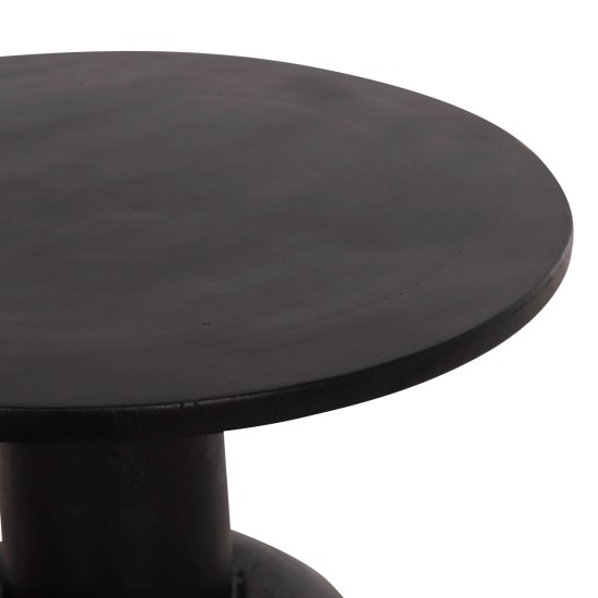 ΒΟΗΘΗΤΙΚΟ ΤΡΑΠΕΖΑΚΙ PUMBE HM9891.12 ΞΥΛΟ SUAR ΣΕ ΜΑΥΡΟ ΧΡΩΜΑ Φ40x50Υεκ