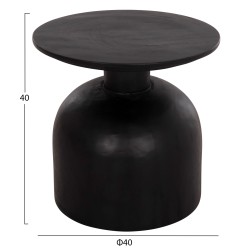 ΒΟΗΘΗΤΙΚΟ ΤΡΑΠΕΖΑΚΙ PUMBE-s HM9892.12 ΞΥΛΟ SUAR--ΜΑΥΡΟ Φ40x40Υεκ